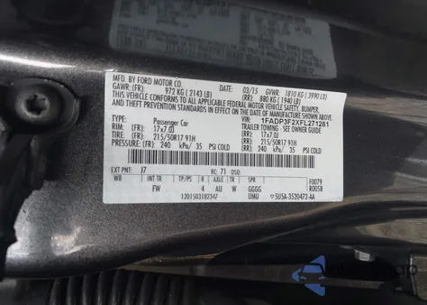 2015 Ford Focus Se из США, поврежденный, VIN 1FADP3F2XFL271281